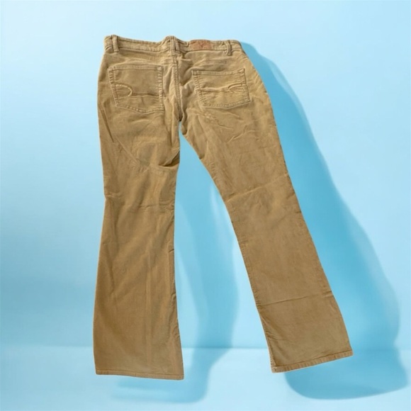 VTG American Eagle Outfitters Tan Corduroy Flare Jeans Size 6 Low Rise Y2K - Picture 3 of 11